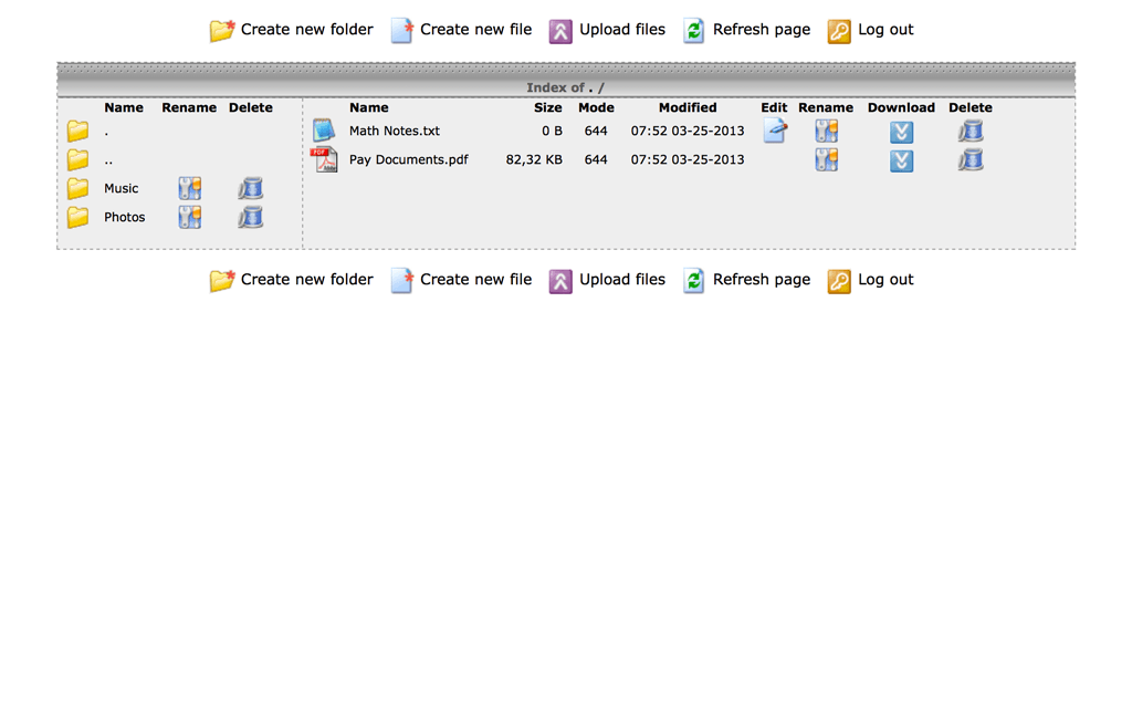 Capture d'écran GateQuest File Manager