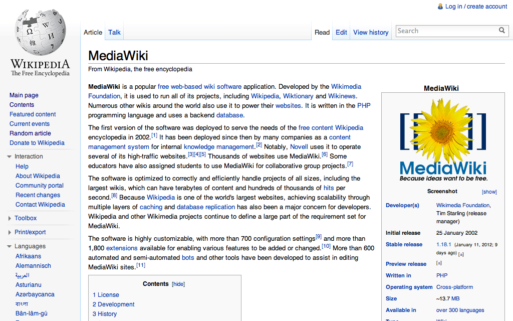 Alojamiento MediaWiki