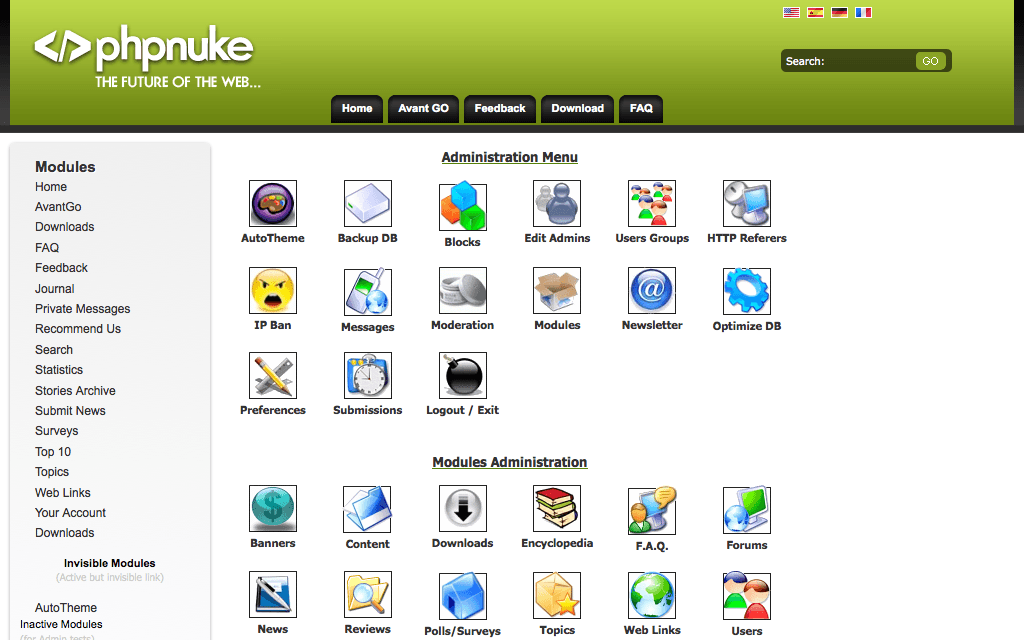 Hosting PHP-Nuke