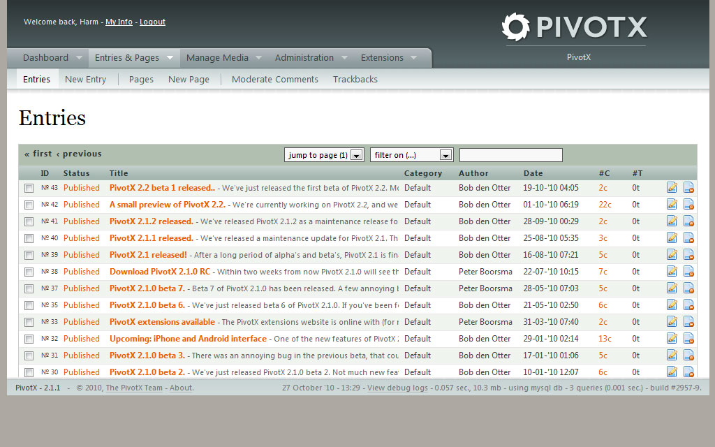Hosting PivotX